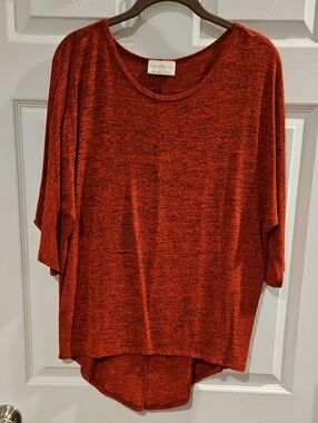 Bobbie Brooks Rust Marled Scoop Neck Tunic